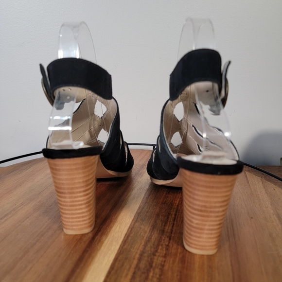 Seychelles Completely Engaged heeled sandals Black Open Toe Ankle Strap Size 6 - Picture 5 of 12